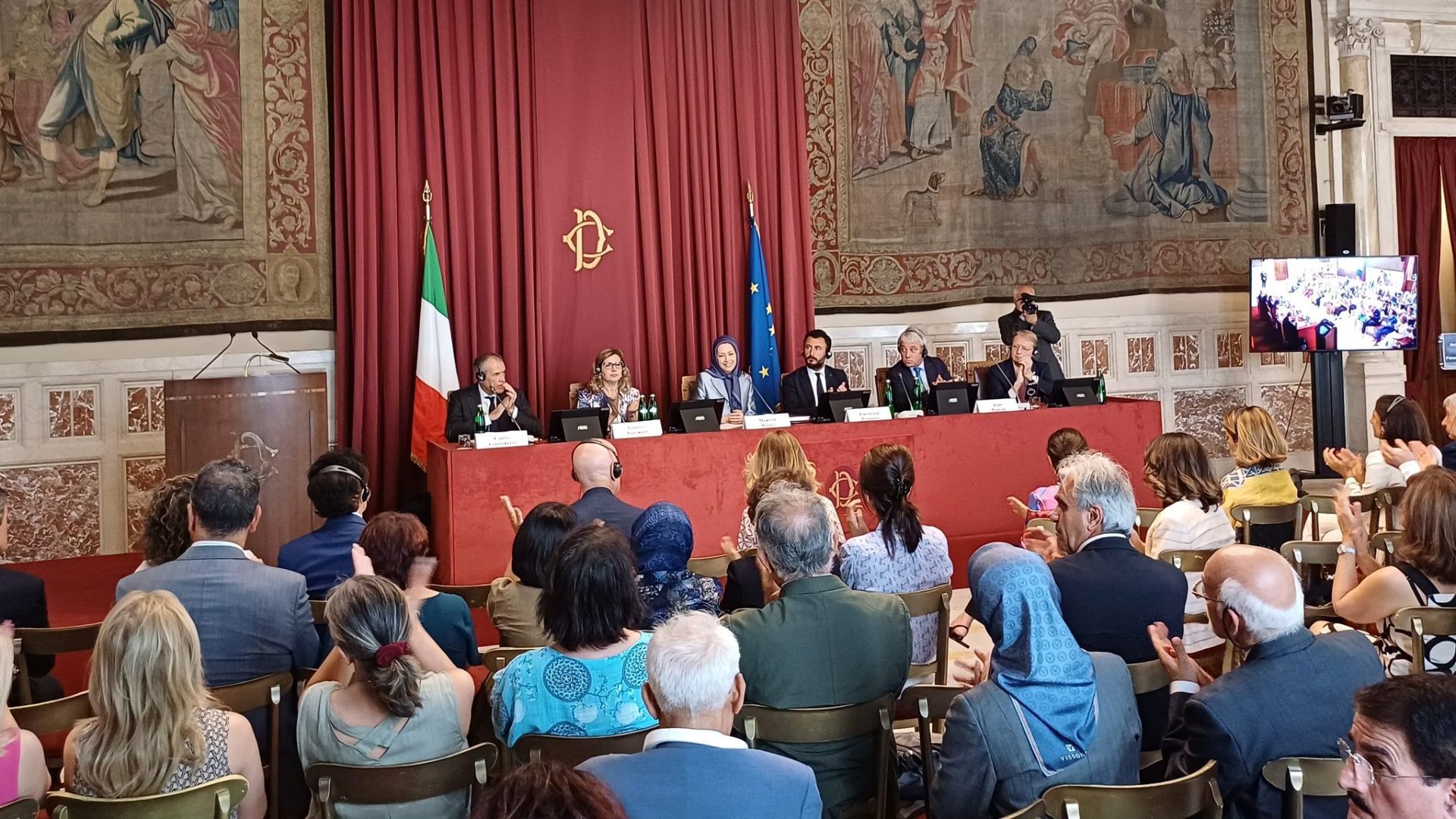 NCRI President-elect Maryam Rajavi in Italy’s parliament